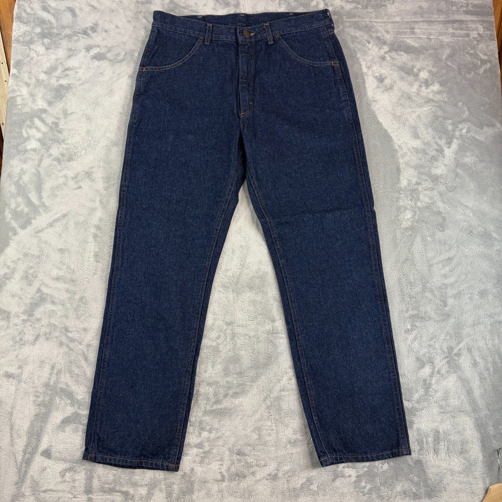 Rustler Jeans Mens 36x30 Blue Regular Fit Straight Leg Heavy Weight Dark New NWT